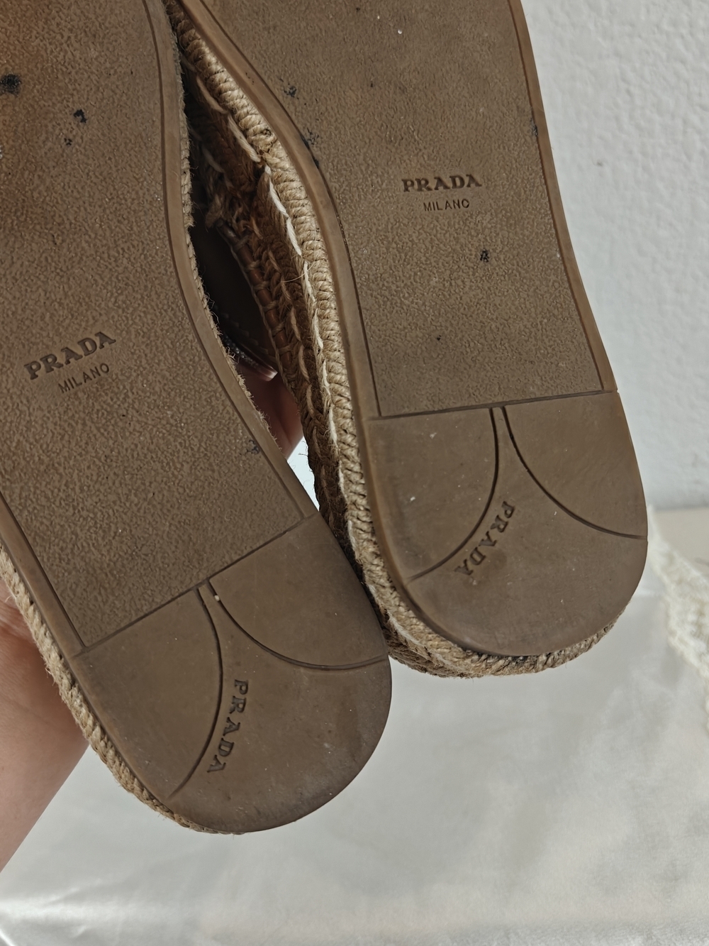 Prada Colorblock Leather Espadrille Platform Sandals | Euro Chic Statement 6.5 - Picture 13 of 13